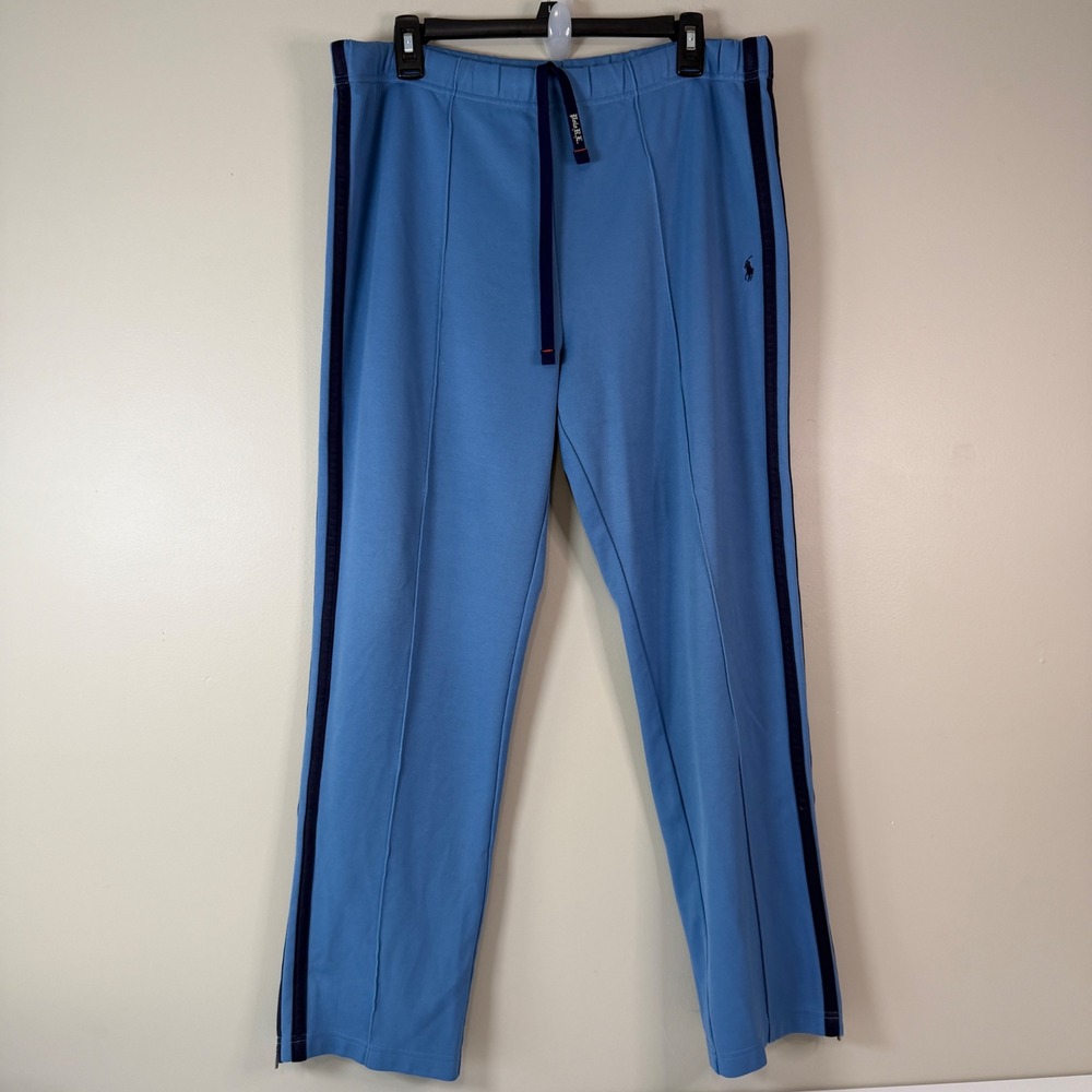 Vintage Polo Sport Pintuck Track Pants Small Side Stripe Zipper Athleisure Retro